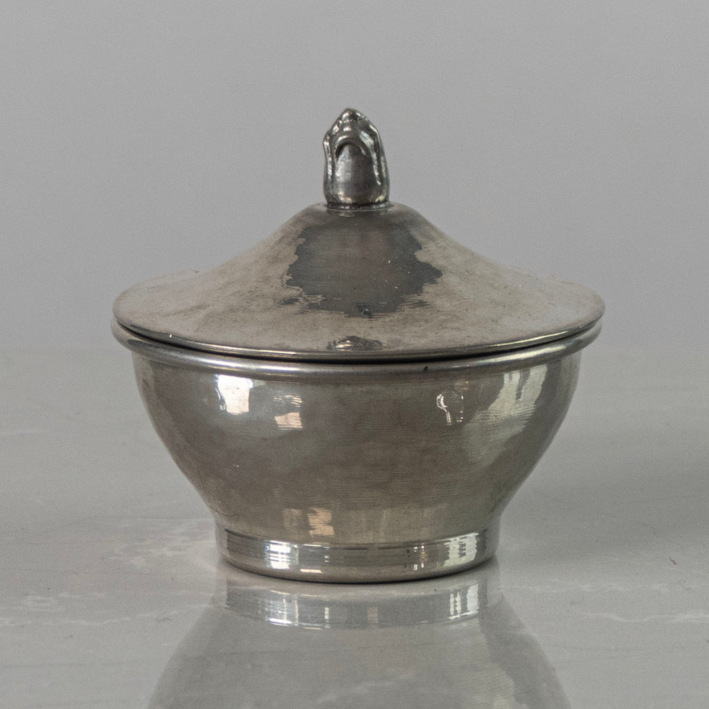 Swedish pewter lidded miniature pot J1725