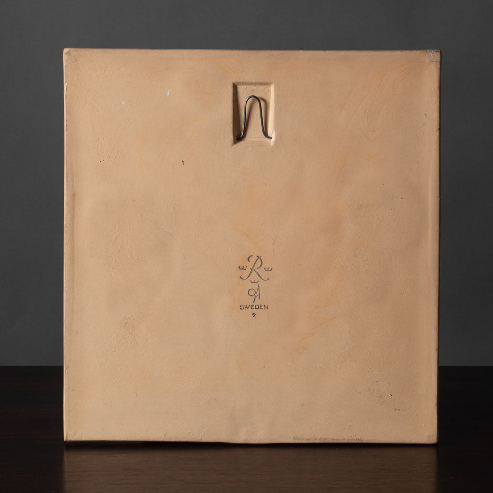 Olle Alberius for Rörstrand, Sweden, stoneware tile with abstract design K2415