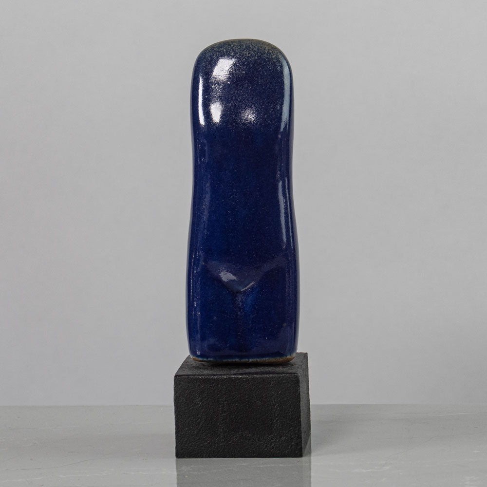 Ulla and Gustav Kraitz "Kvinnotorso" (female torso) ceramic figure with blue glaze J1241