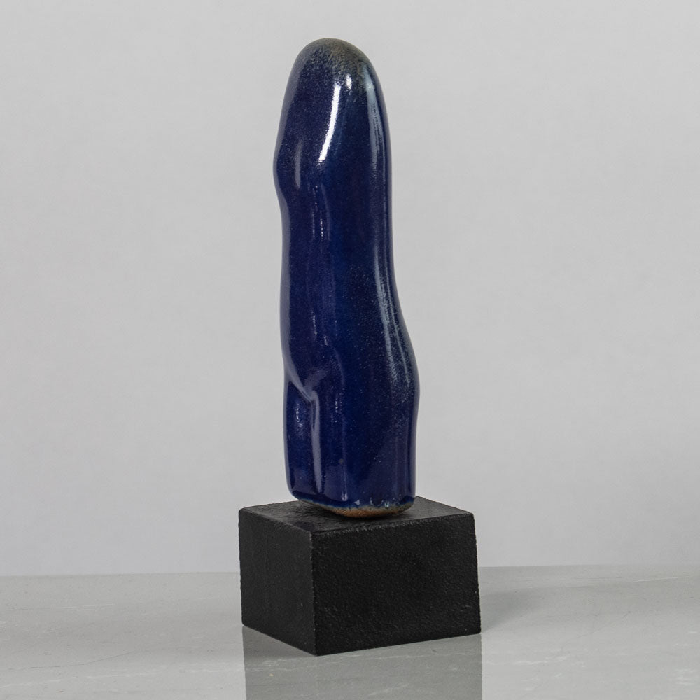 Ulla and Gustav Kraitz "Kvinnotorso" (female torso) ceramic figure with blue glaze J1241