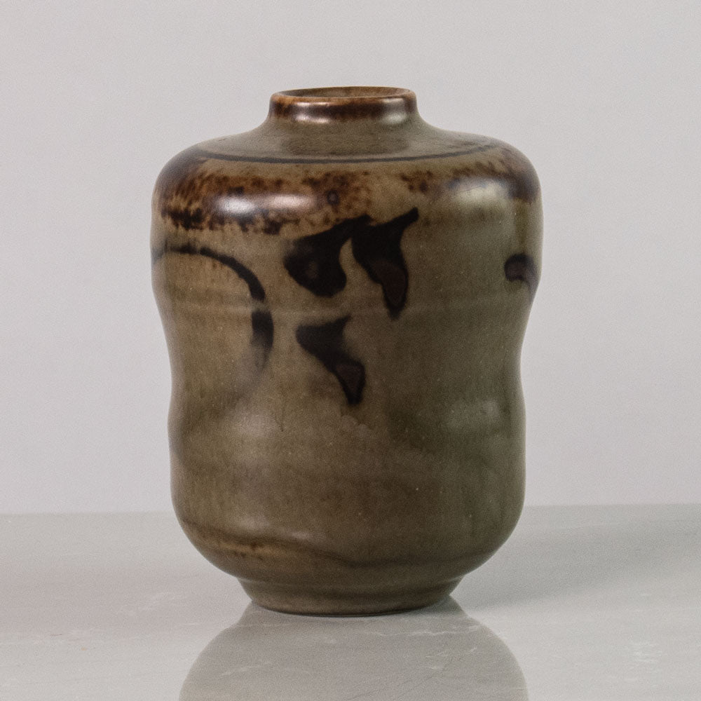Nils Thorsson for Royal Copenhagen, Denmark, unique stoneware vase with Sung glaze K2087