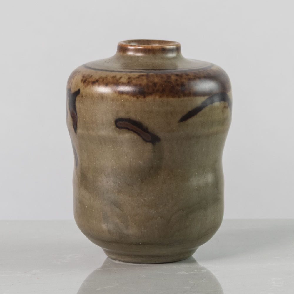 Nils Thorsson for Royal Copenhagen, Denmark, unique stoneware vase with Sung glaze K2087