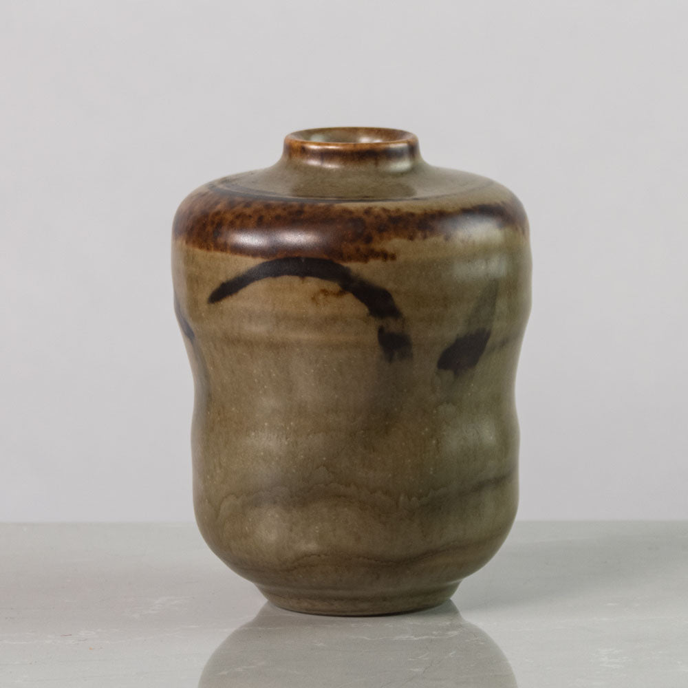 Nils Thorsson for Royal Copenhagen, Denmark, unique stoneware vase with Sung glaze K2087