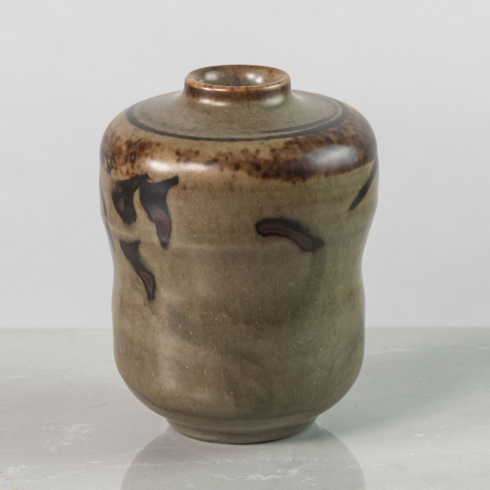 Nils Thorsson for Royal Copenhagen, Denmark, unique stoneware vase with Sung glaze K2087