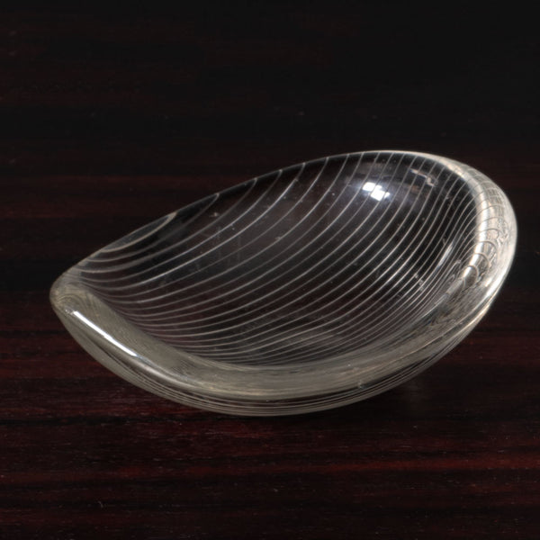 Tapio Wirkkala for Iittala, Finland, engraved teardrop shaped bowl