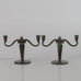 Just Andersen for GAB, Sweden, pair of bronze candlesticks J1512 J1513