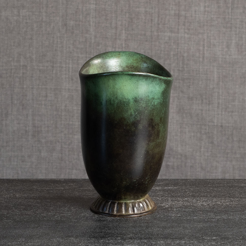 GAB, Sweden, bronze footed vase L3705