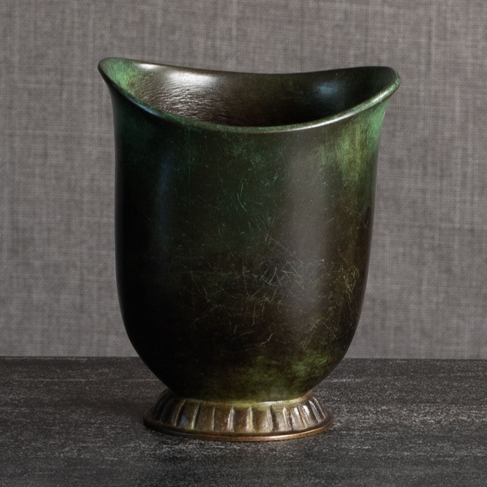 GAB, Sweden, bronze footed vase L3705