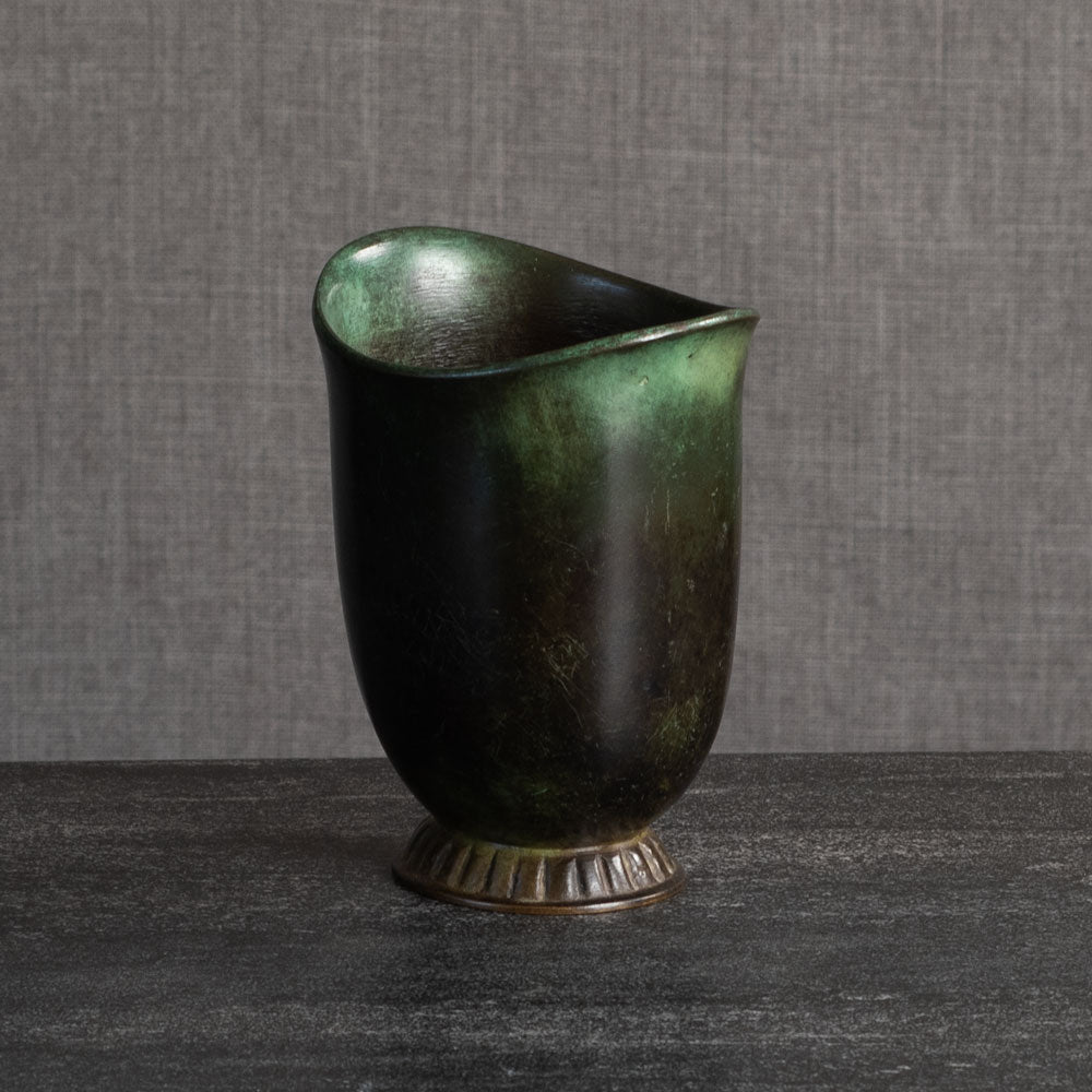 GAB, Sweden, bronze footed vase L3705