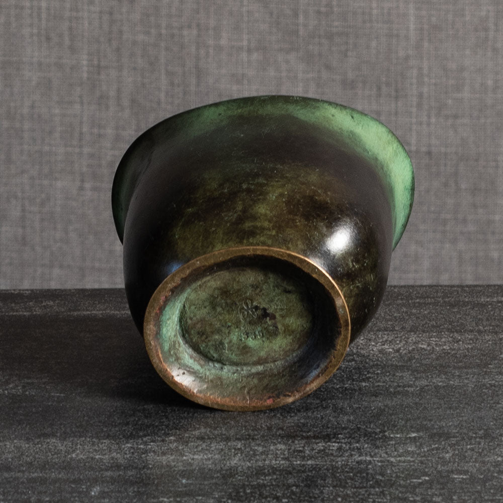 GAB, Sweden, bronze footed vase L3705