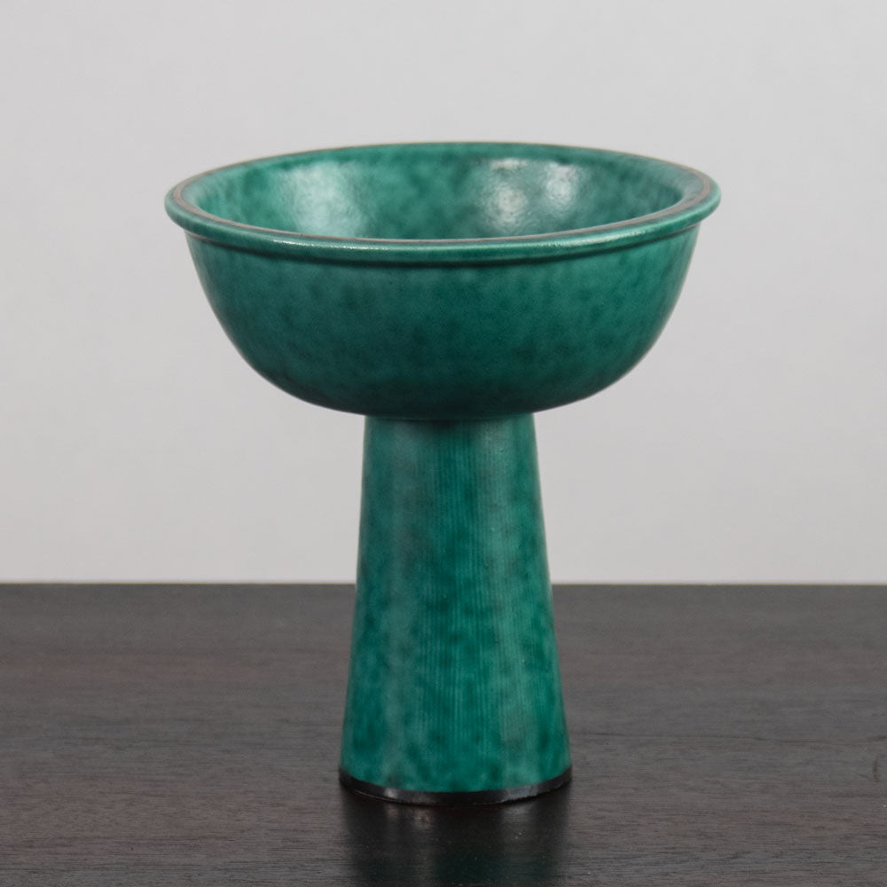 Wilhelm Kåge for Gustavsberg, Sweden, "Argenta" footed bowl with fish illustration H1576