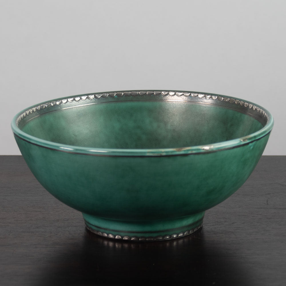 Wilhelm Kåge for Gustavsberg, Sweden, "Argenta" bowl with illustration of woman  K2097