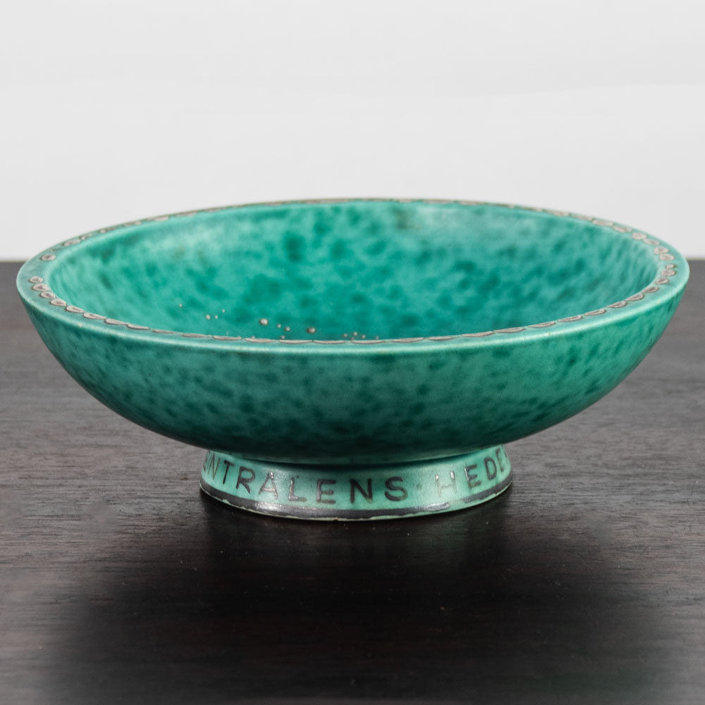 Wilhelm Kåge for Gustavsberg, Sweden, "Argenta" bowl with fish illustration J1679