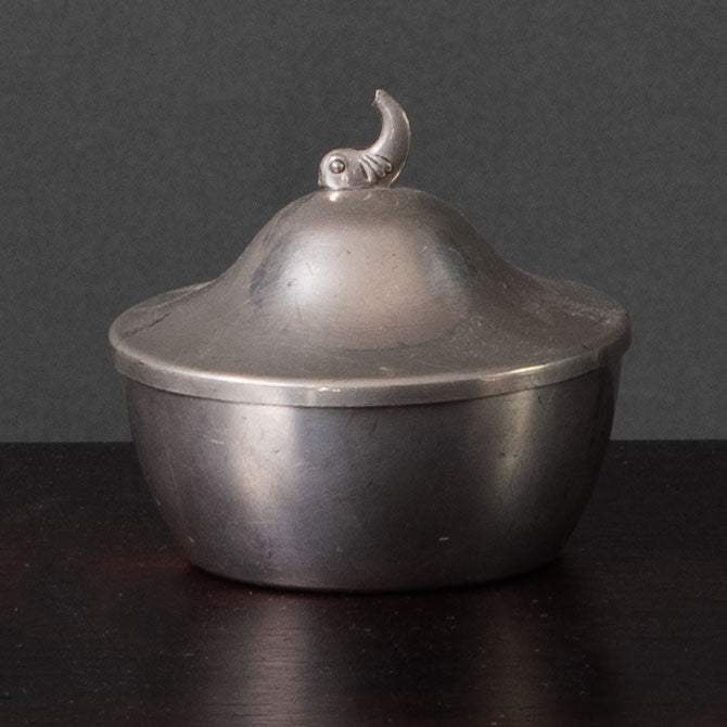 Swedish pewter lidded jar J1724