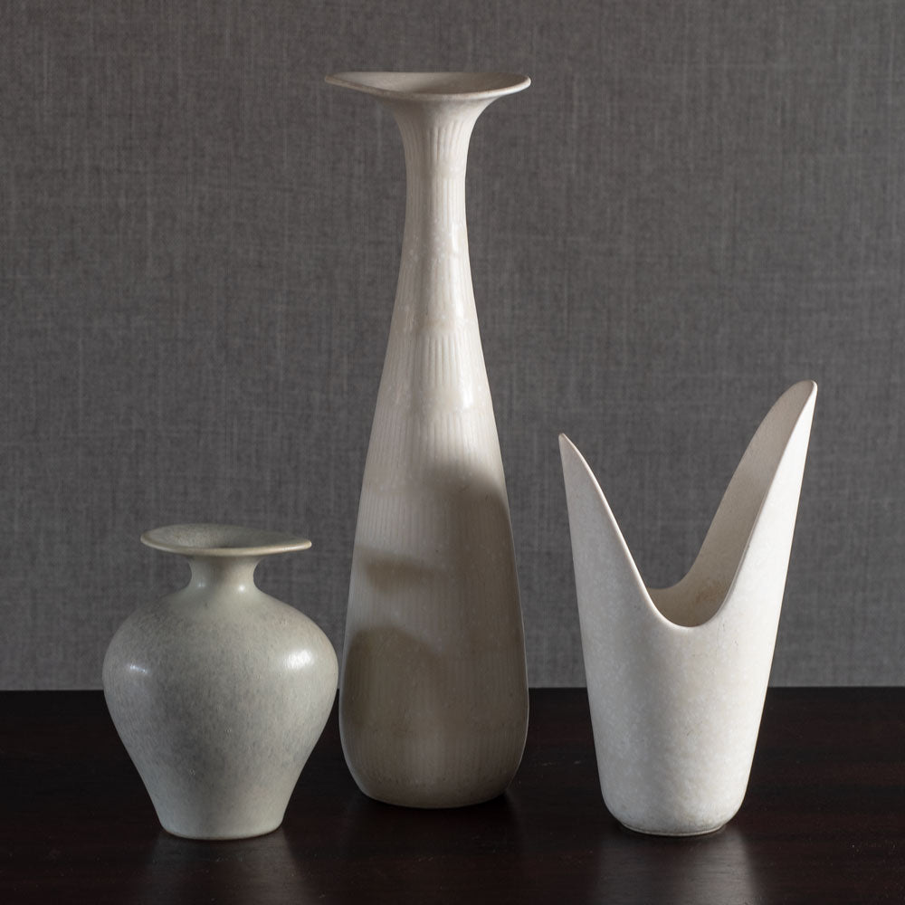Group of three stoneware vases by Gunnar Nylund for Rörstrand