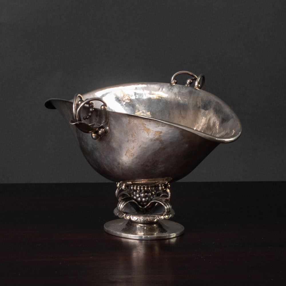 Georg Jensen, Denmark, sterling silver ornate footed bowl