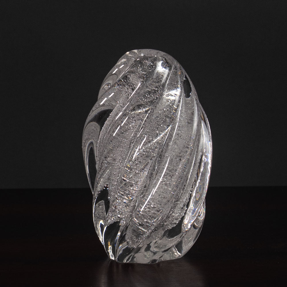 Tapio Wirkkala for Iittala, Finland, clear glass vase with internal bubbles K2009