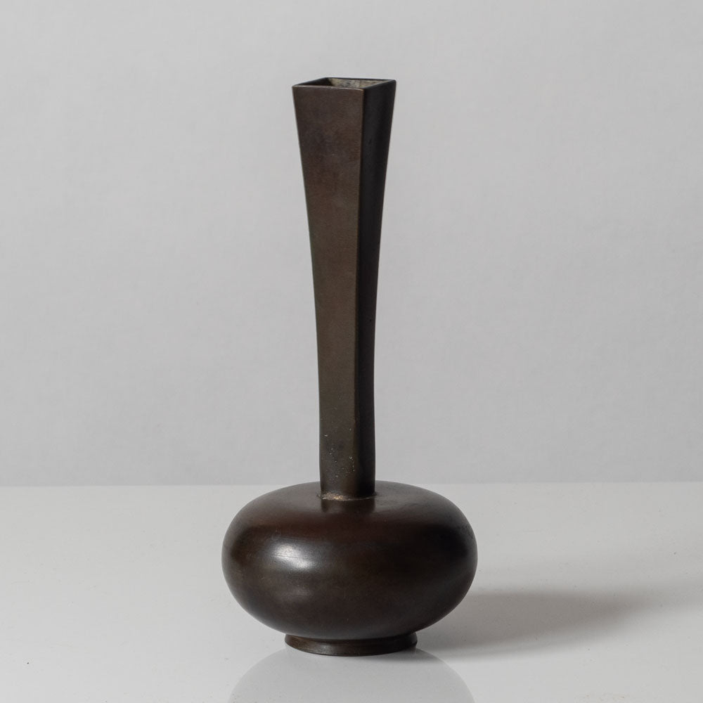 GAB, Sweden, bronze long necked vase J1510