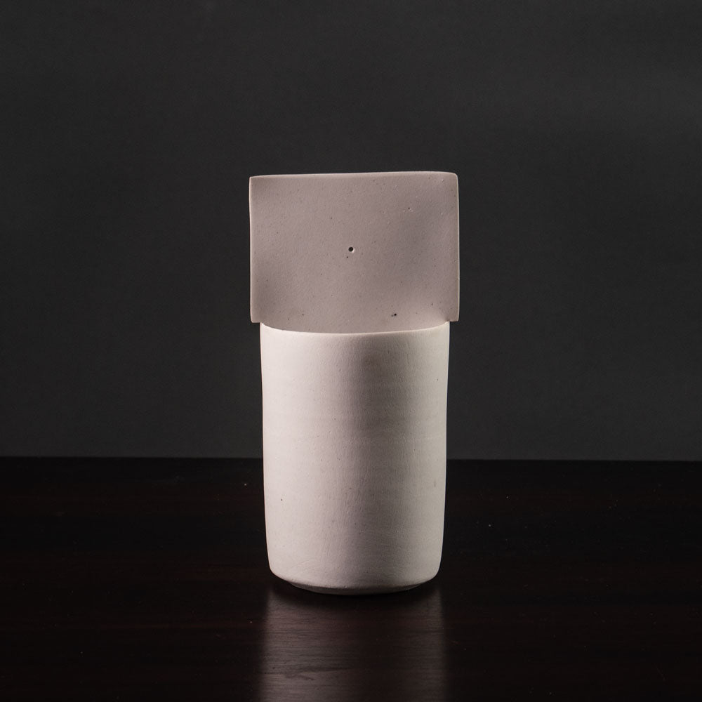 Ruth Duckworth, US/UK/Germany, unique porcelain two piece sculptural vessel J1615