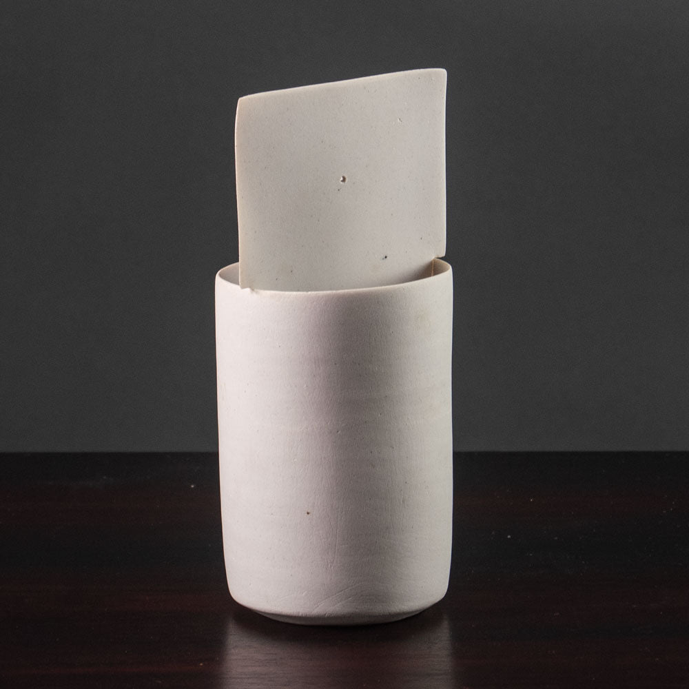 Ruth Duckworth, US/UK/Germany, unique porcelain two piece sculptural vessel J1615