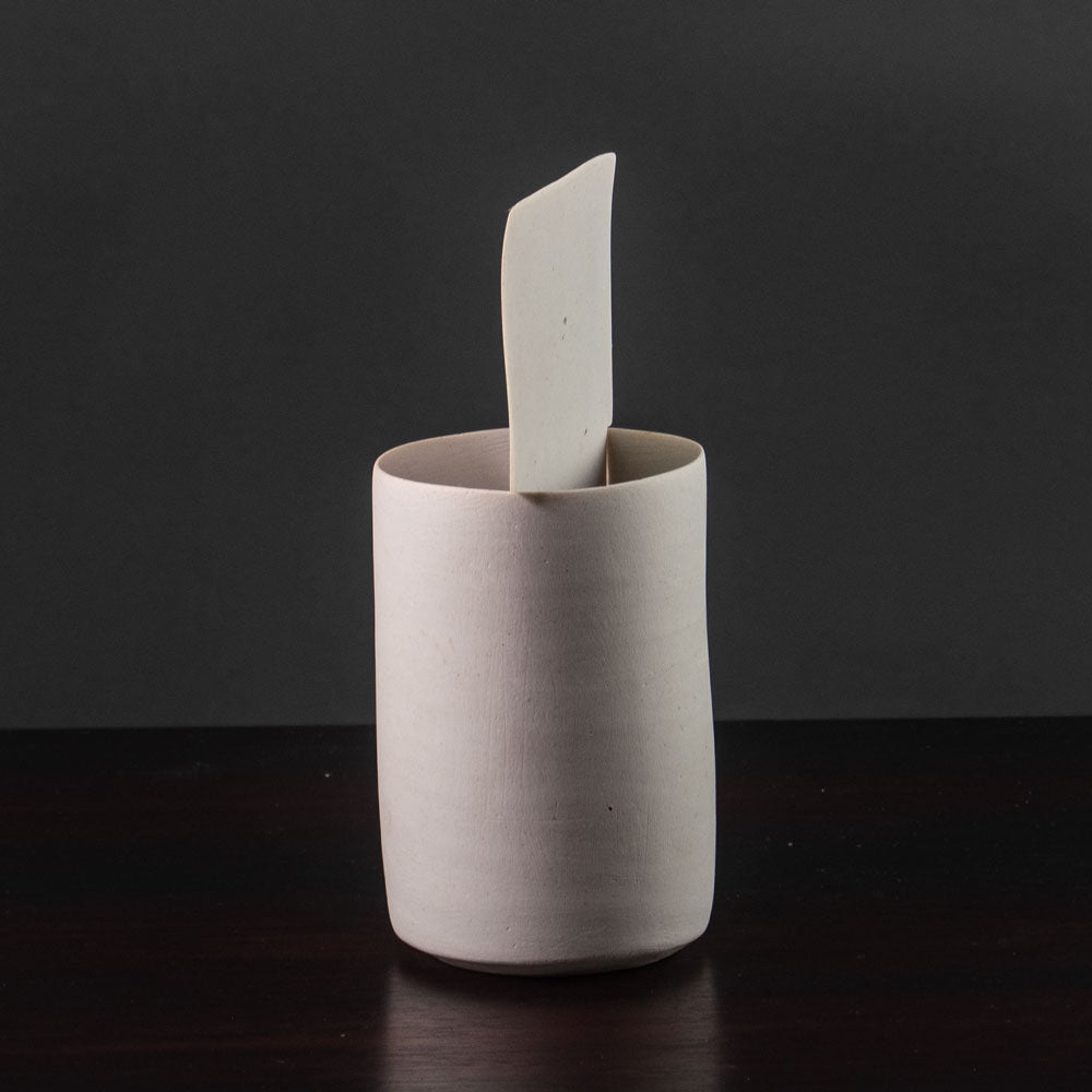 Ruth Duckworth, US/UK/Germany, unique porcelain two piece sculptural vessel J1615