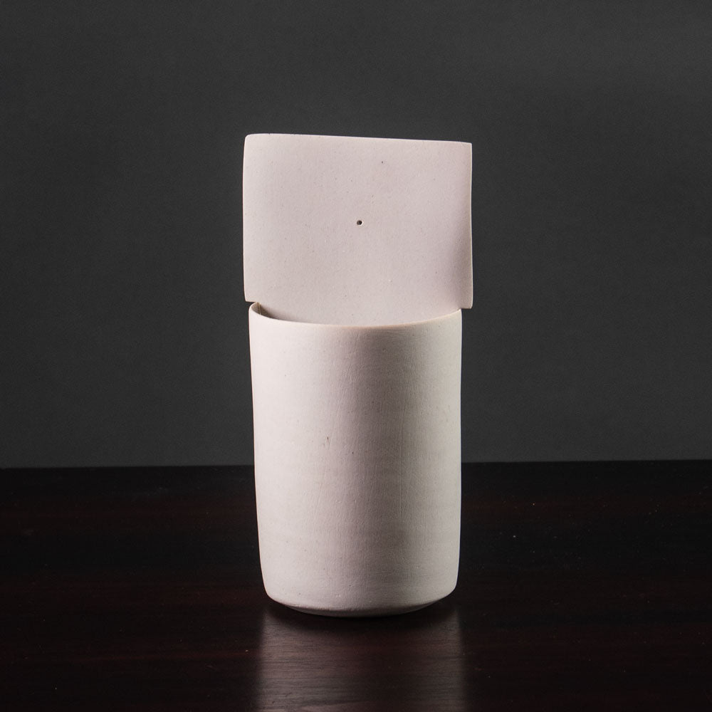 Ruth Duckworth, US/UK/Germany, unique porcelain two piece sculptural vessel J1615