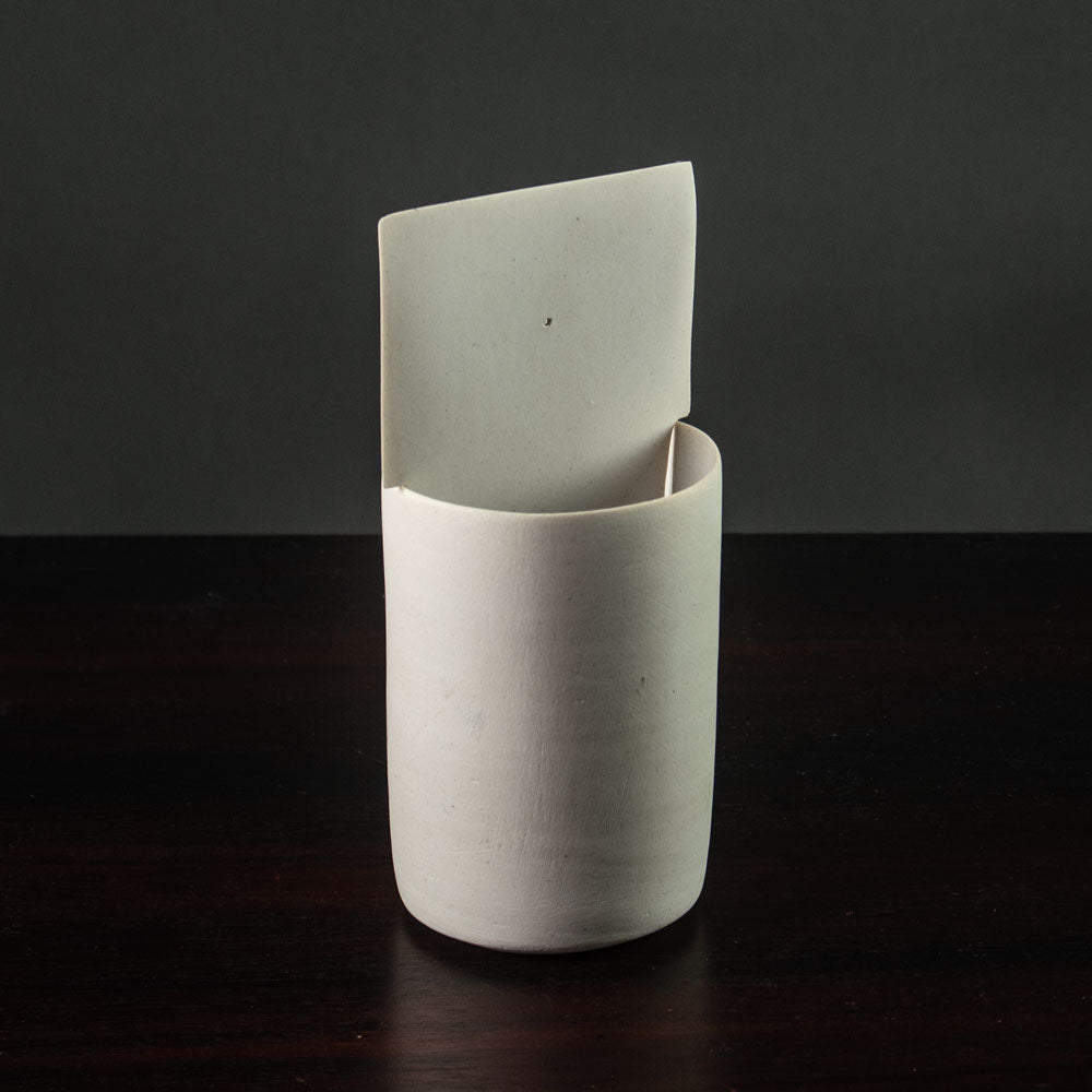 Ruth Duckworth, US/UK/Germany, unique porcelain two piece sculptural vessel J1615