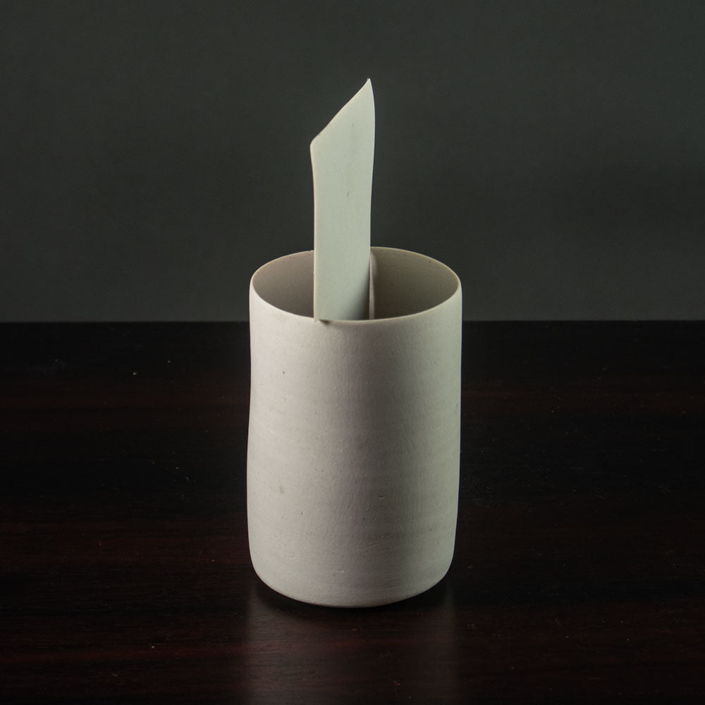 Ruth Duckworth, US/UK/Germany, unique porcelain two piece sculptural vessel J1615