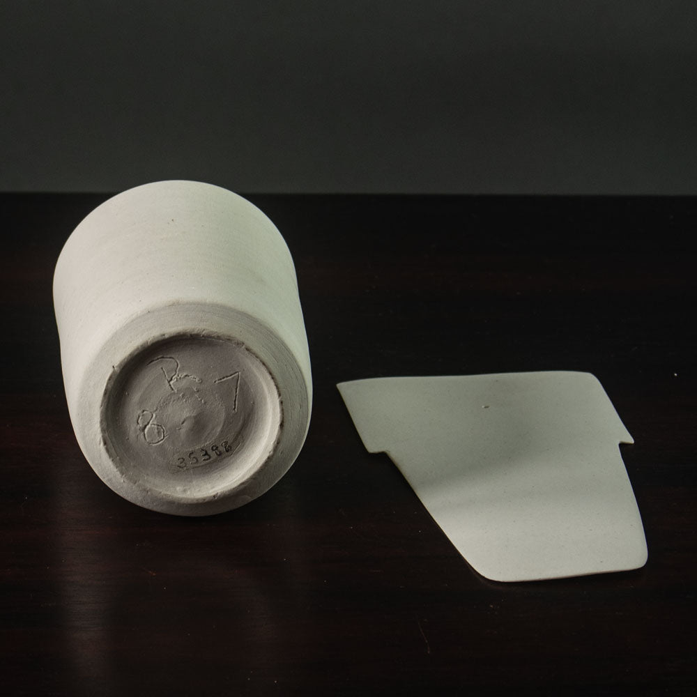 Ruth Duckworth, US/UK/Germany, unique porcelain two piece sculptural vessel J1615