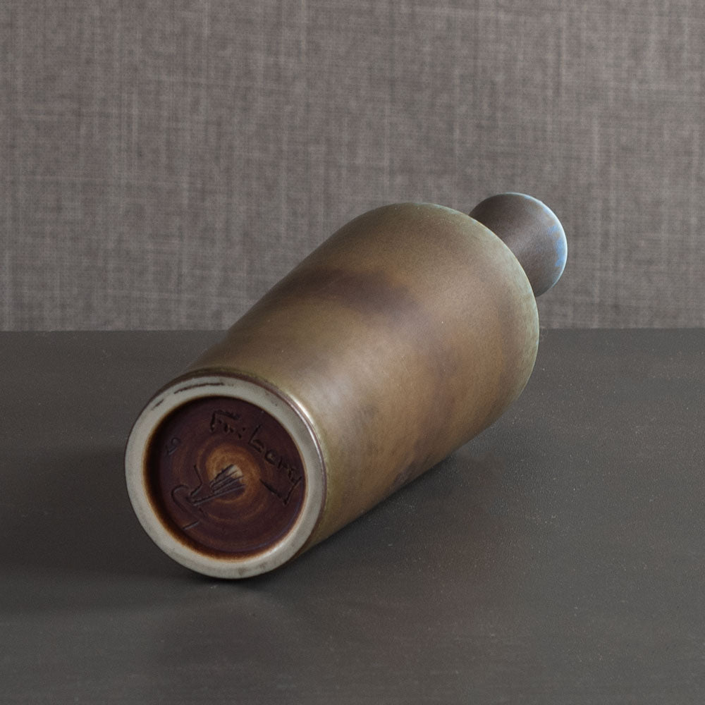 Berndt Friberg for Gustavsberg, Sweden, stoneware vase with blue-gray haresfur glaze L3905