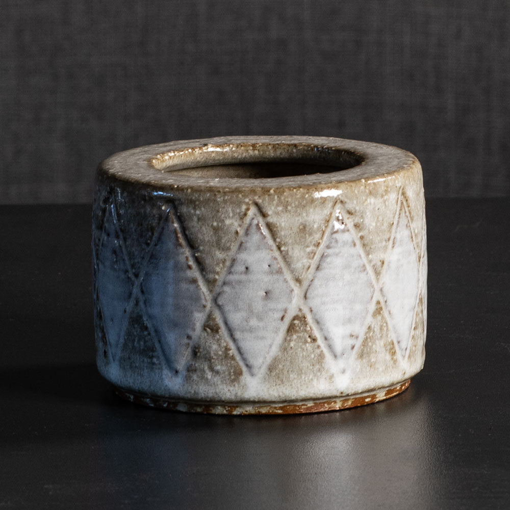 Per Linnemann-Schmidt for Palshus, Denmark, stoneware vase with cream glaze L3800