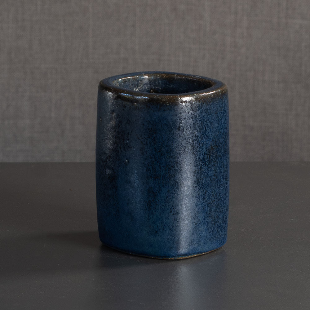 Per Linnemann-Schmidt at Palshus, stoneware vase with blue semi-matte glaze L3801