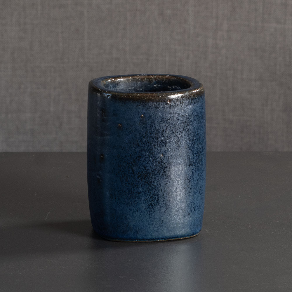 Per Linnemann-Schmidt at Palshus, stoneware vase with blue semi-matte glaze L3801