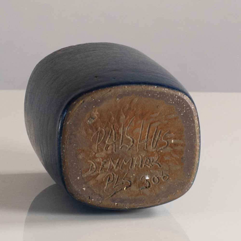 Per Linnemann-Schmidt at Palshus, stoneware vase with blue semi-matte glaze L3801