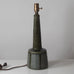 Per and Annelise Linnemann-Schmidt for Palshus, Denmark, chamotte stoneware lamp with green glaze K2108