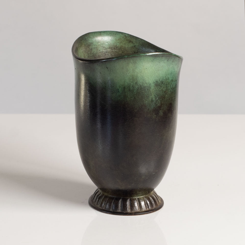 GAB, Sweden, bronze footed vase L3705