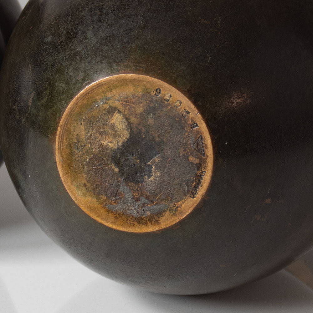 Just Andersen, Denmark, Bronze vase with polished rim K2590