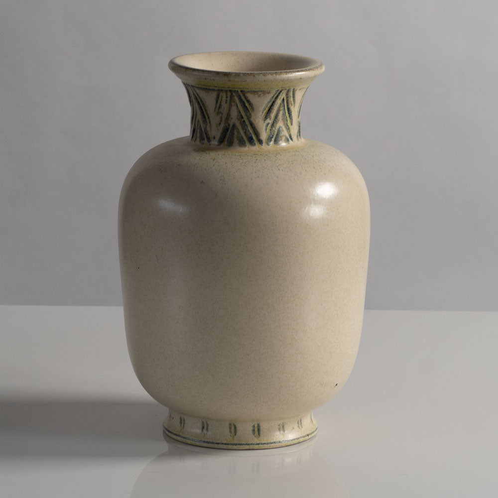 Gunnar Nylund for Rorstrand, Sweden vase with matte cream glaze K2011