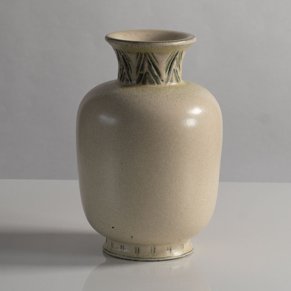 Gunnar Nylund for Rorstrand, Sweden vase with matte cream glaze K2011
