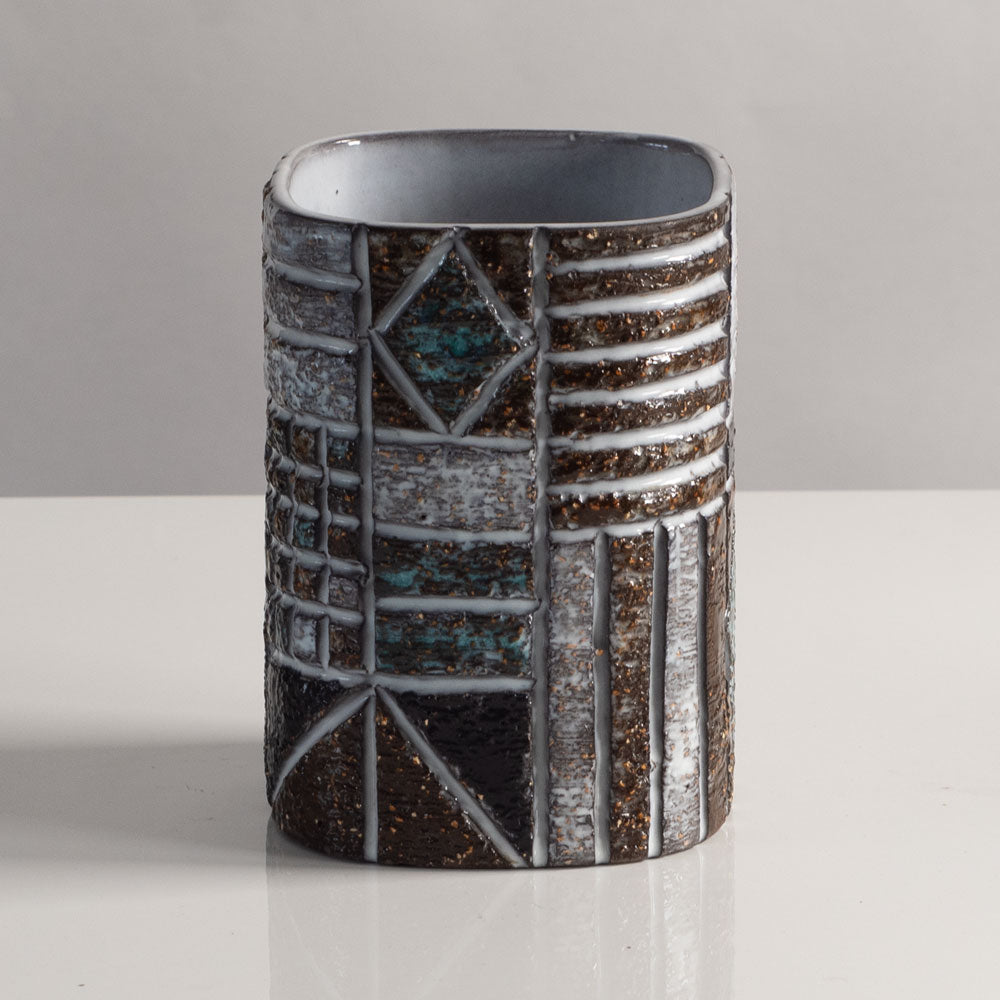 Ingrid Atterberg for Uppsala Ekeby, Sweden, vase with geometric pattern L3807