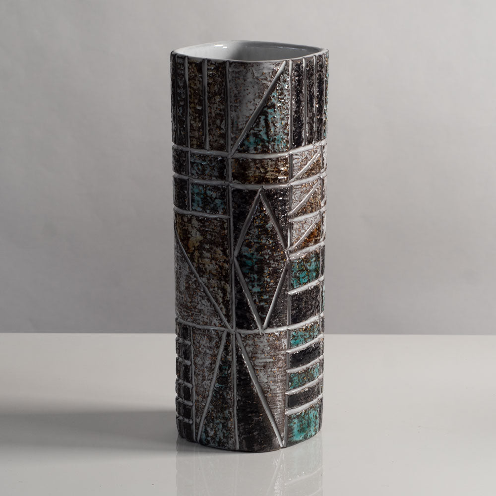 Ingrid Atterberg for Uppsala Ekeby, Sweden, vase with geometric pattern L3939