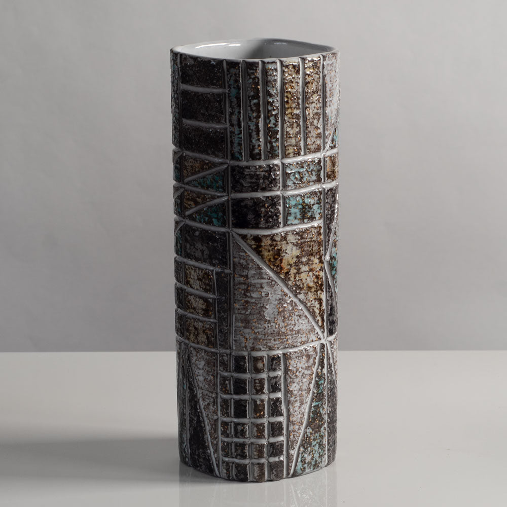 Ingrid Atterberg for Uppsala Ekeby, Sweden, vase with geometric pattern L3939