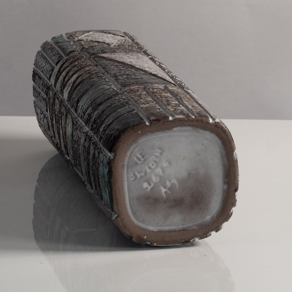 Ingrid Atterberg for Uppsala Ekeby, Sweden, vase with geometric pattern L3939