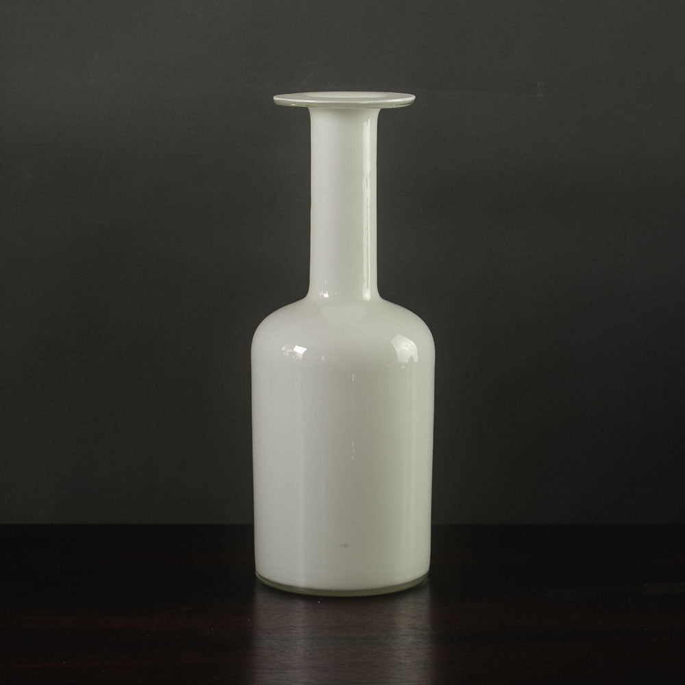 Per Lutken and Michael Bang for Holmegaard, Denmark, white bottle vase J1137