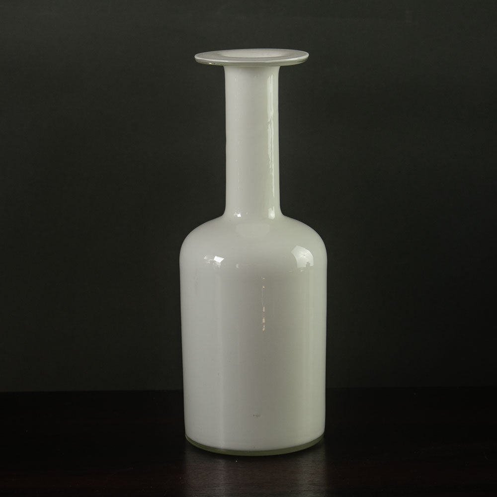 Per Lutken and Michael Bang for Holmegaard, Denmark, white bottle vase J1137