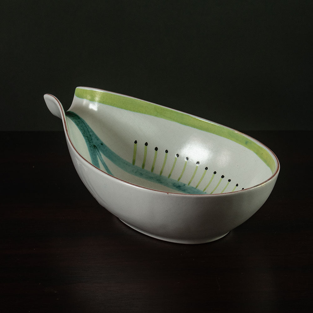Stig Lindberg for Gustavsberg,  Sweden, faiance bowl with blue and green decoration J1669