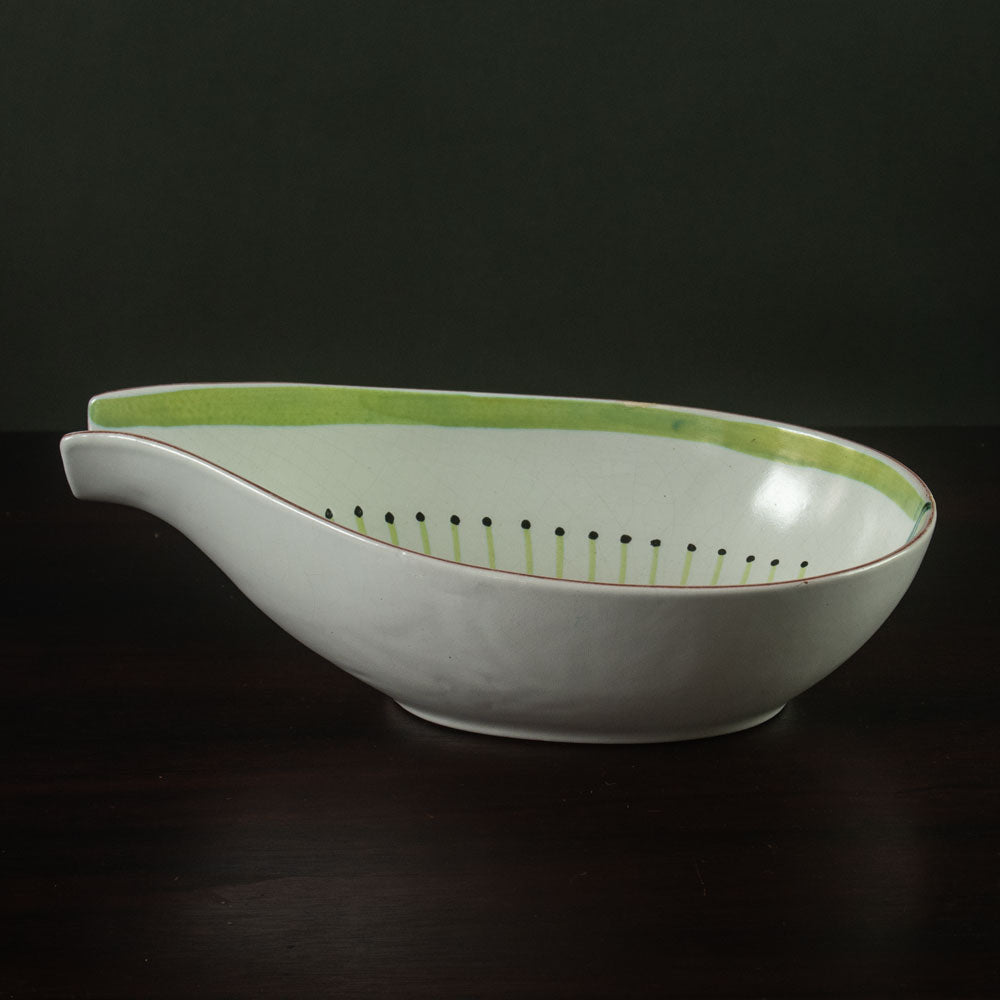 Stig Lindberg for Gustavsberg,  Sweden, faiance bowl with blue and green decoration J1669