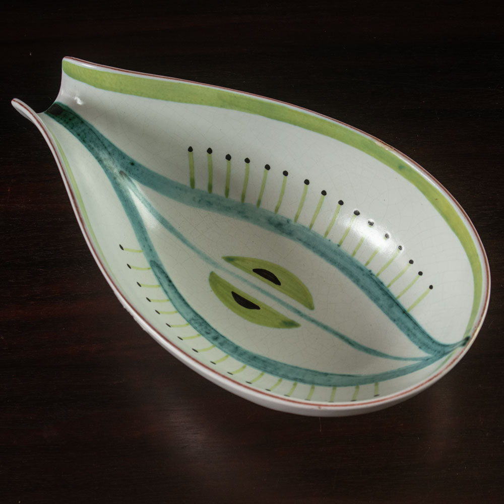 Stig Lindberg for Gustavsberg,  Sweden, faiance bowl with blue and green decoration J1669