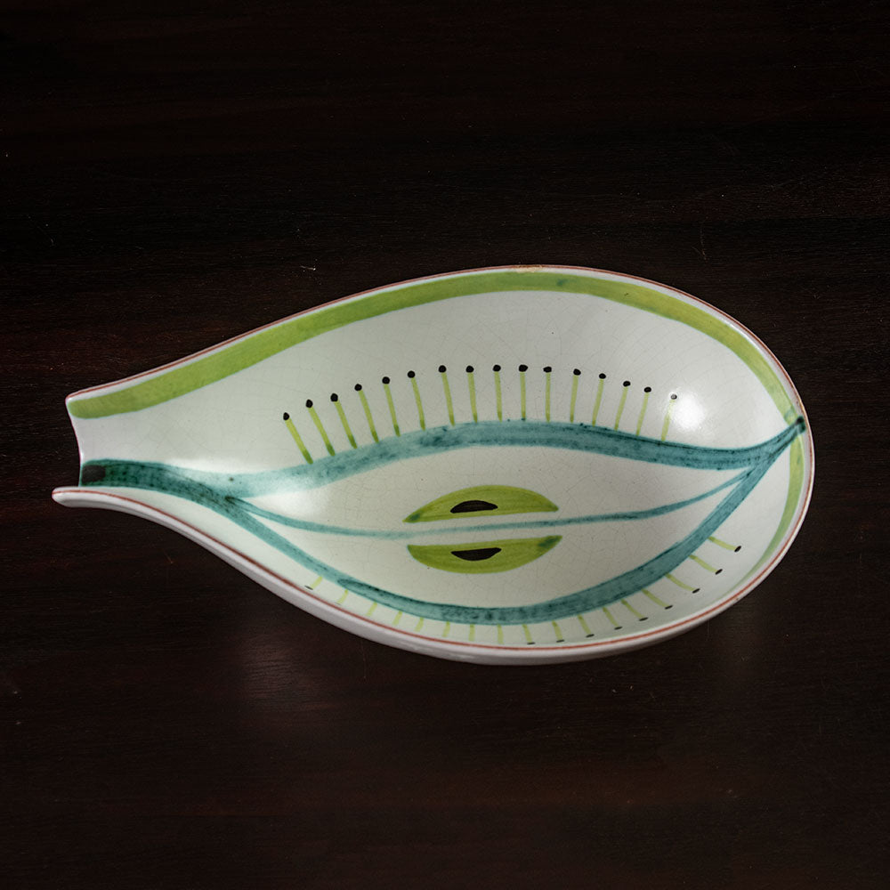 Stig Lindberg for Gustavsberg,  Sweden, faiance bowl with blue and green decoration J1669