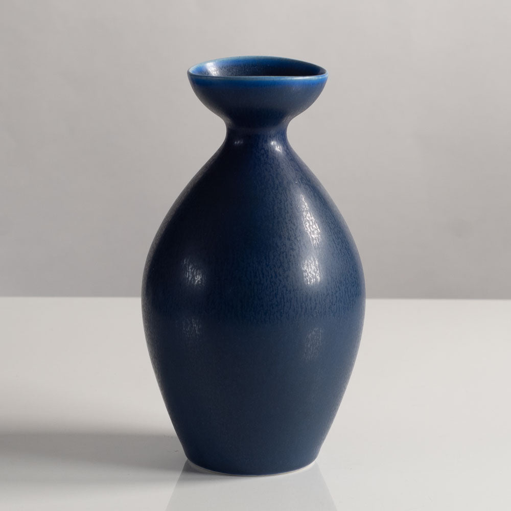 Per Linnemann-Schmidt at Palshus, stoneware vase with blue haresfur glaze L3972